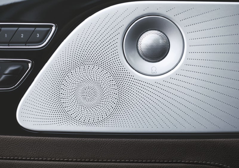 Two speakers of the available audio system are shown in a 2024 Lincoln Aviator® SUV | Lincoln Demo 1 in Wooster OH