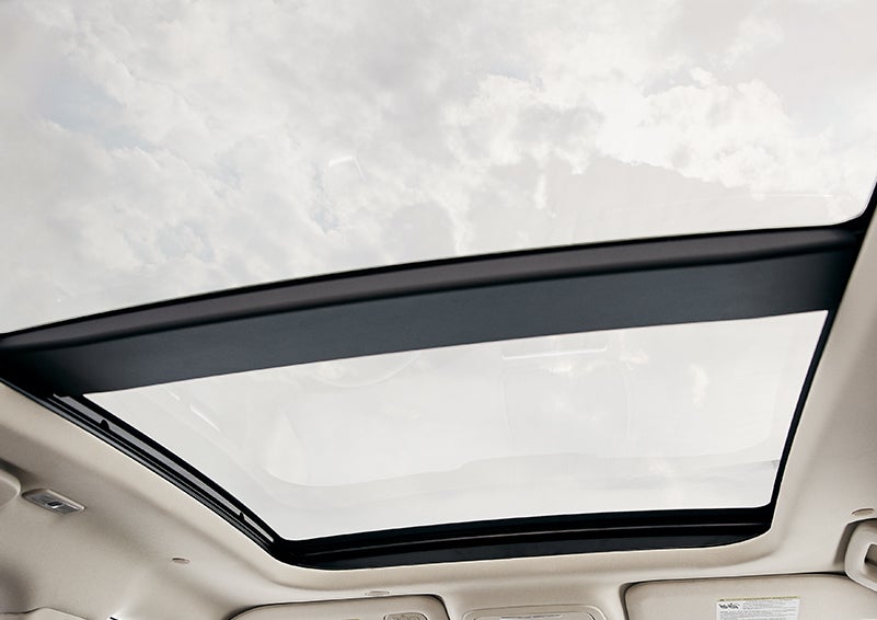 The available panoramic Vista Roof® is shown from inside a 2024 Lincoln Corsair® SUV. | Lincoln Demo 1 in Wooster OH